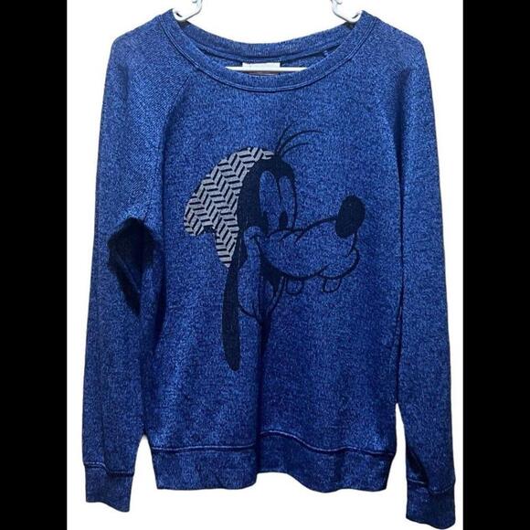 Disney Parks Blue Goofy Sweater Lightweight Sheer‎ Pullover Women's Size Small - Picture 1 of 3